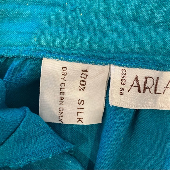 Vintage1970s 100% Raw Silk 3-pc Blazer/skirt/slacks Jacket Hong Kong, 12 TALL - Picture 14 of 15